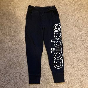 Kids adidas joggers. Black size 7/8. Great condition. No stains or marks.